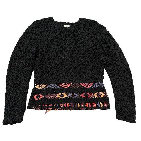 VTG Anny Blatt Paris Women's Black Knitted Sweater, Size S - Picture 1 of 5